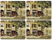 Portmeirion Home & Gifts Parisian Scenes Tafelonderlegger, X0010643423V, 4 stuks, Multicolor, 29 x 40.1 x 0.58 cm