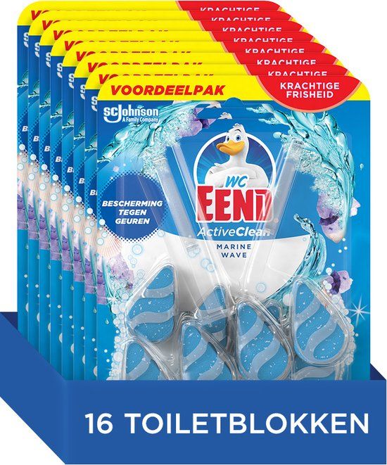 WC Eend - Toiletblok - Active Clean - Marine Wave - 16 stuks