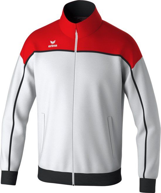 Erima Change Trainingsjack Kinderen - Wit/Rood/Zwart - Maat 140