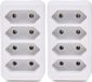 Benson Répartiteur de prise - 2x - quattro - blanc - pour 4 fiches plates