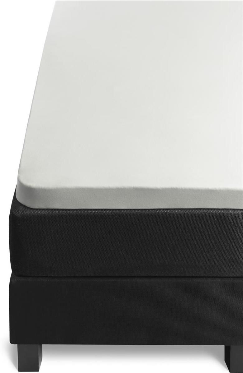 Ambiante Cotton Uni topper hoeslaken - 160x210/220 cm - gebroken wit
