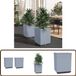 vidaXL Plantenbakken - 2 stuks - 30x30x37 cm - Polypropeen - Lichtgrijs