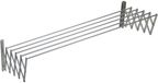 Sauvic 100 Cm Uitschuifbare Aluminium Waslijn Zilver
