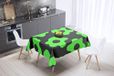 Bonamaison Tafelkleed, Anti-Mold, Sneldrogend, Waterdicht, 100% Polyester Tafellaken, Neon groene rook, 140 x 140 Cm