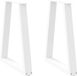 vidaXL Eettafelpoten - 2 stuks - V-vormig - 50x(72-73,3) cm - Staal - Wit