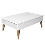 WELL HOME MOBILIARIO & DECORACIÓN Bijzettafel, 100% spaanplaat met melaminecoating, wit