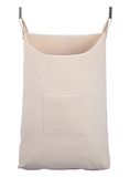 GORISEN Wasverzamelaar, wasmand, deur opknoping waszak met haken (beige, 65 liter)