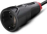 PCE Koppeling met randaarde Rubber, Thermoplast 250 V Zwart, Rood IP20