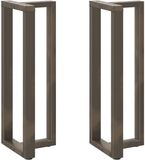 vidaXL Bartafelpoten T-vorm 2 stuks 40 x 35 x (110-111) cm staal naturel