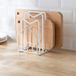SUNIFCON Snijplank Rack Snijplank Organizer Stand Houder Keuken Aanrecht Potten Pan Deksels Rack Organizer Plat Staal 10 cm Lx12 cm B 20 H Wit