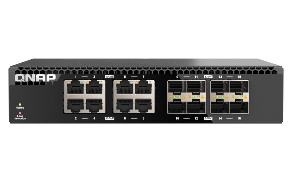 QNAP QSW-3216R-8S8T netwerk-switch Unmanaged L2 10G Ethernet (100/1000/10000) Zwart