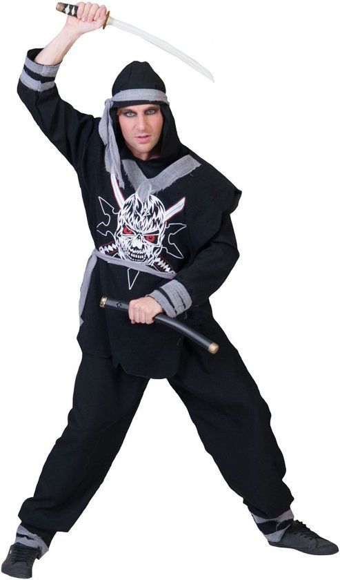 Funny Fashion Ninja & Samurai Kostuum Shakumi Ninja Man Maat 52-54 Carnaval kostuum Verkleedkleding