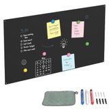 Relaxdays magneetbord, beschrijfbaar krijtbord, 3 krijtmarkers, zwart
