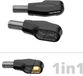HIGHSIDER pro Ventura-X LED clignotant noir/fumée homologué CE (set)