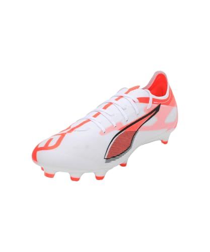 PUMA Ultra 5 Match Fg/Ag Voetbalschoenen, uniseks, Puma PUMA wit, zwart, stralend rood, 45 EU
