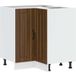 Armoire d'angle de cuisine Lucca Chêne Marron Bois d'ingénierie