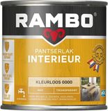 Rambo Pantserlak Interieur - Transparant Mat - Houtnerf Zichtbaar - Kleurloos - 0.75L