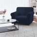 Italian Bed Linen Fashionable Bankhoes met volledige afdekking, donkerblauw voor 1-zits