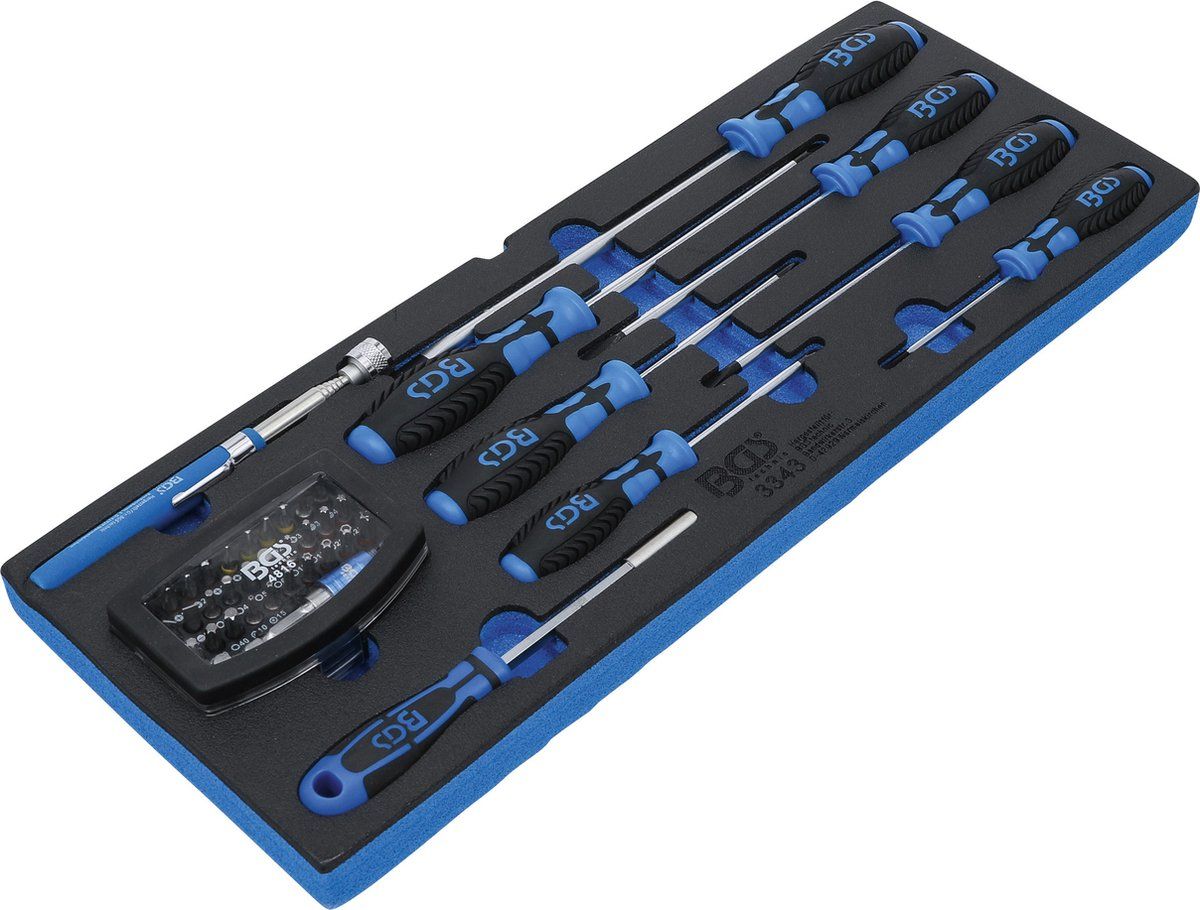 Bgs Koffer inlegmodule 3312, schroevendraaier, bitset magneetpen 41 delig
