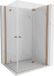 Mexen Mist-F Duo porte pliante cabine de douche droite 80 x 100 cm, transparent, cuivre brossé