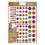 APLI Kids 18769 - 624 ronde permanente stickers, kraftpapier, verschillende maten, meerkleurig, 6 vellen