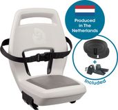 Qibbel Junior 6+ Fietsstoeltje Achter Bagagedrager bevestiging - QuickConnect - Fietszitje – Pebble Grey