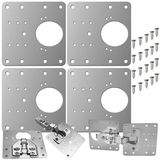 Malatec MAXY Scharnier Reparatie Plaat - 4 Stuks - Inclusief 20 Schroeven - Keukenkastje - Reparatieplaat