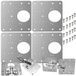 Malatec MAXY Scharnier Reparatie Plaat - 4 Stuks - Inclusief 20 Schroeven - Keukenkastje - Reparatieplaat