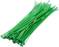 Merkloos / Sans marque Dulimex B.V. Tiewraps-kabelbinders - 100x - groen - 20 x 0,36 cm - nylon