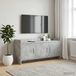 Maison Exclusive - Meuble TV, dimensions : 102 x 33 x 47 cm, couleur gris béton, matériau : bois composite