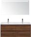 BES LED Dante Badmeubelset 120 cm - Walnoot - Keramische Wastafel Wit Enjoy met Sence Spiegel