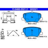ATE Kit de plaquettes de frein, frein à disque 13.0460-5521.2 Volvo 31471471
