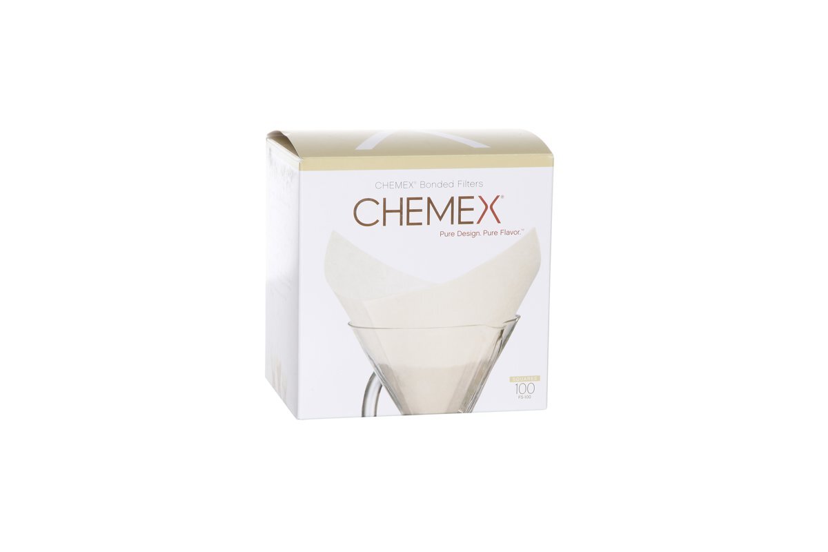 Chemex Filters 6-8 Kops - Voorgevouwen - Vierkant - 100 Stuks fs100 fs-100 filters voorgevouwen koffiefilters Brandzaak