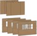 VONROC Zijwanden Set - 6x3M – 6 stuks - Beige