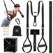 TRX Suspension trainer - Sling trainer - Weerstandsband voor thuis - Met deuranker en verlengriemen - Zwart