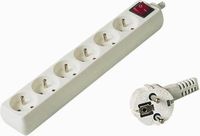 PremiumCord PP6K-10 verlengkabel, 230 V, 10 m, 6 stopcontacten, met schakelaar
