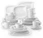 MALACASA Elvira servies voor 6 personen, porselein, crèmekleurig