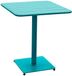 Hespéride Vierkante tuintafel voor 2 personen van staal PHUKET Bleu canard