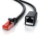 CSL LAN-verlengkabel, CAT 6, RJ45-connector naar RJ45-connector, Gigabit Ethernet-netwerkkabel, 1000 Mbit/s, UTP, vergulde contacten, dubbele bescherming tegen kabelbreuk, Schwarz, 3 meter