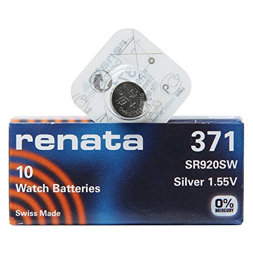 Renata 371 SR920SW horloge-batterij 1,55 V, zilver, 10 stuks