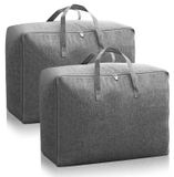 Omgoods – Set de 2 sacs de rangement d'une capacité de 105 litres, avec fermeture éclair, pour vêtements et couvertures