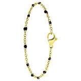 Lucardi Dames Selene armband - Staal - Goudkleurig - 20 cm