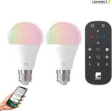 EGLO connect.z EGLO starter-z Starterspakket - 2x E27 RGB LED lampen - Afstandsbediening - Zigbee