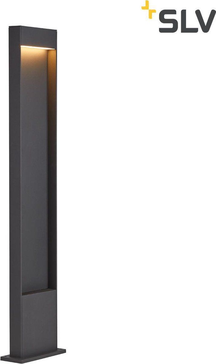 SLV Flatt Pole 100 - Buiten sokkellamp - Antraciet - Aluminium - E27 - 2021