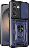 Techsuit Hoesje geschikt voor Samsung Galaxy S26 - Camshield Back Cover - Blauw