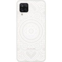 1001 coques Samsung Galaxy M22/M32 mandala blanc bedrukt siliconen hoesje