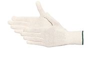Jah naadloos gebreide handschoenen met katoen in naturel
