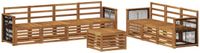 vidaXL Canapé d'angle 8 pcs Bois d'acacia massif