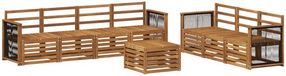 vidaXL Canapé d'angle 8 pcs Bois d'acacia massif