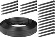 Strend Pro Garden Bordure de pelouse, flexible, noir, L-10 m, 6 cm